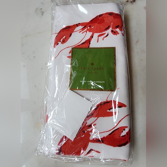 NWT Kate Spade Lobster fete set of 4 placemats - Picture 2 of 5